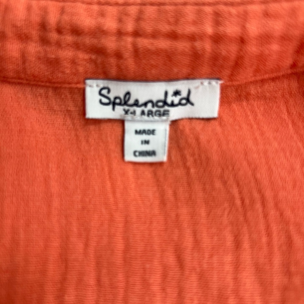 Woman’s Cotton Vibrant Coral Top - Picture 5 of 8